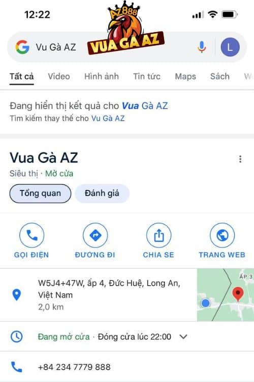 Truy cập trang web Vua Gà AZ 