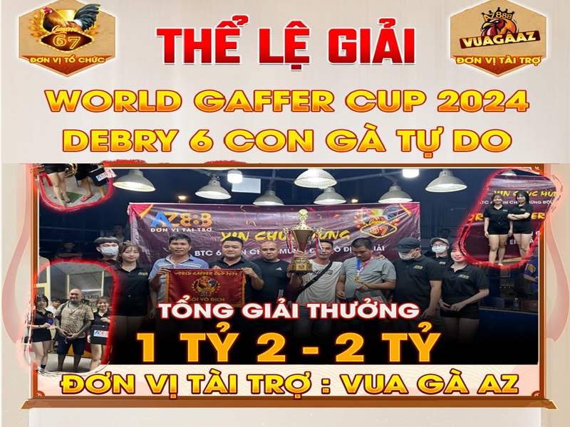 Thông báo giải Derby 6 con gà tự do ngày 23 và 26/09/2024